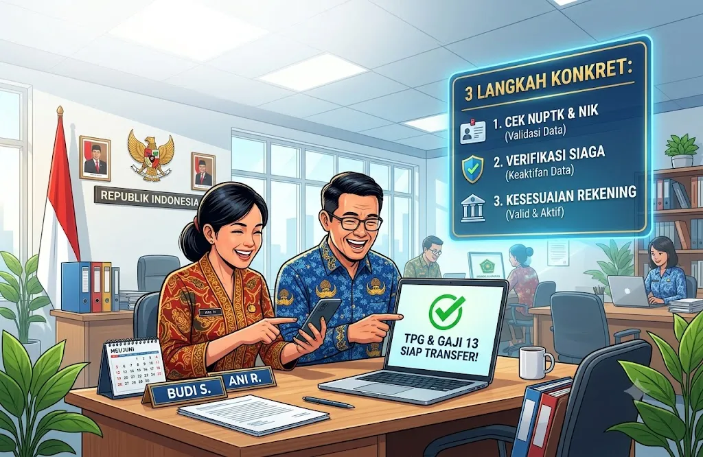 Cek Data Segera! Ini 3 Langkah Konkret Guru Agar TPG dan Gaji 13 Segera Transfer ke Rekening