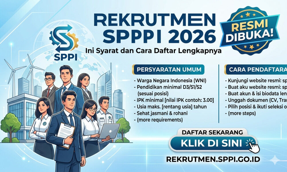 Rekrutmen SPPI 2026 Resmi Dibuka! Ini Syarat dan Cara Daftar Lengkapnya