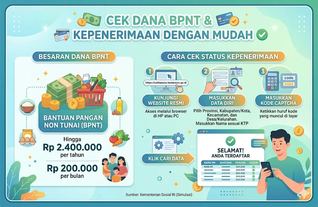 Cek Status BPNT dan Besaran Rp600.000 per Tahap – Update Terbaru 2026