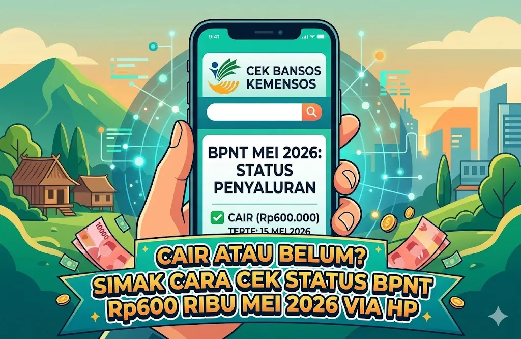Cair atau Belum? Simak Cara Cek Status BPNT Rp600 Ribu Mei 2026 Via HP