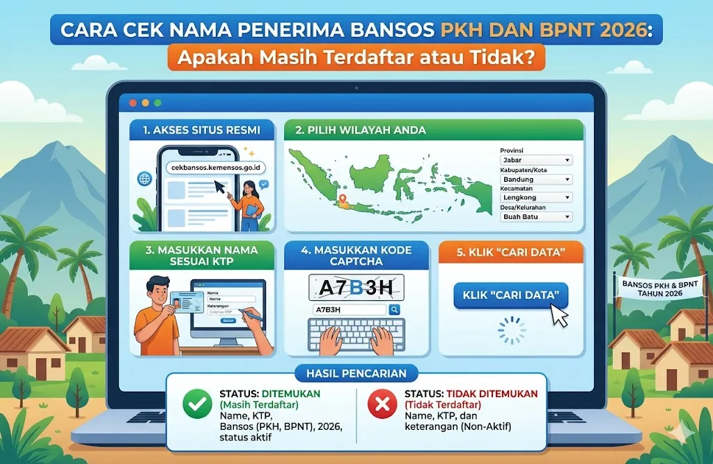 Sudah Terdaftar Sebelumnya? Ini Cara Cek Apakah Nama Anda Masih Penerima PKH dan BPNT 2026