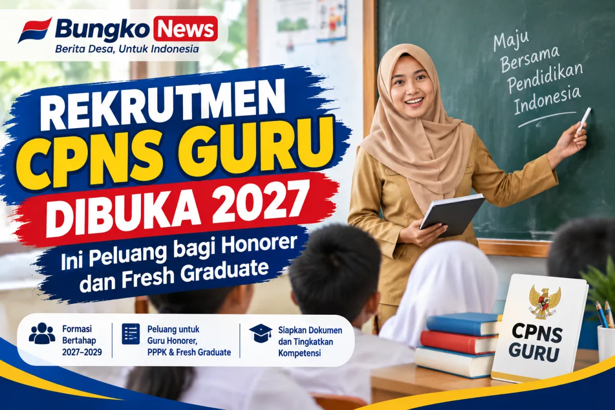 Rekrutmen CPNS Guru Dibuka 2027, Pemerintah Siapkan Formasi untuk Penuhi Kekurangan Ratusan Ribu Guru