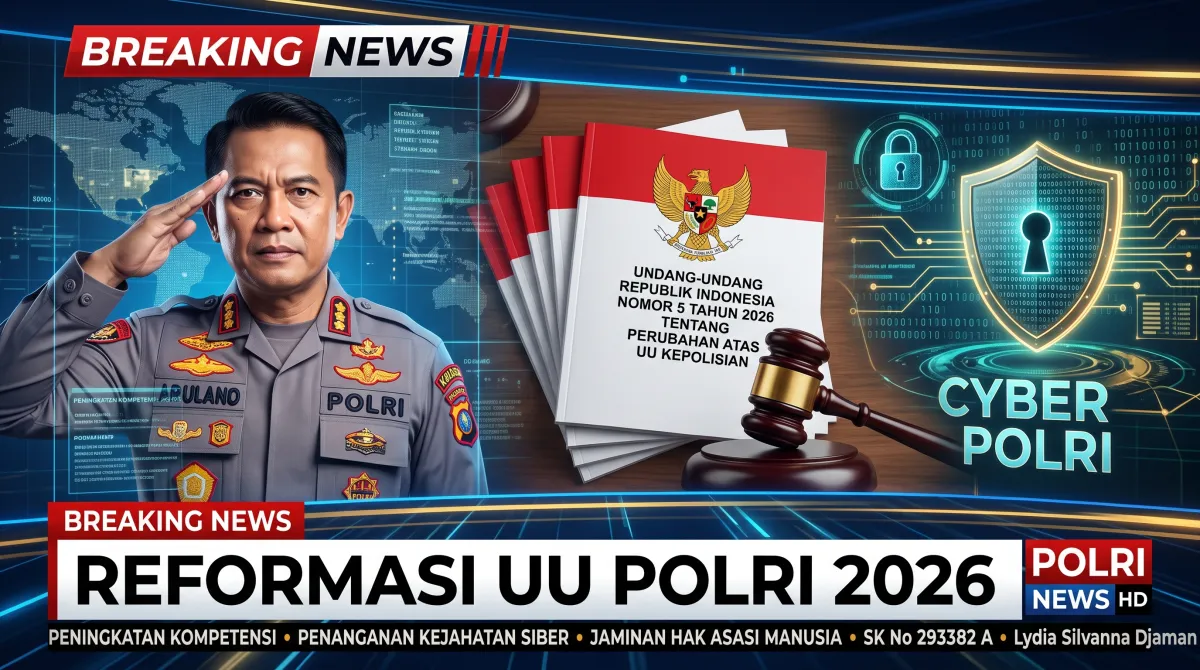 Pemerintah Resmi Undangkan UU No. 5 Tahun 2026: Batas Usia Pensiun Polri Naik, Jabatan di Luar Struktur Diperketat
