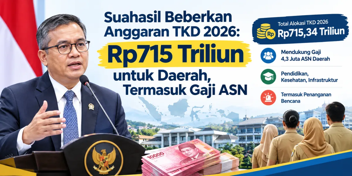 Suahasil Beberkan Anggaran TKD 2026: Rp715 Triliun untuk Daerah, Termasuk Gaji ASN