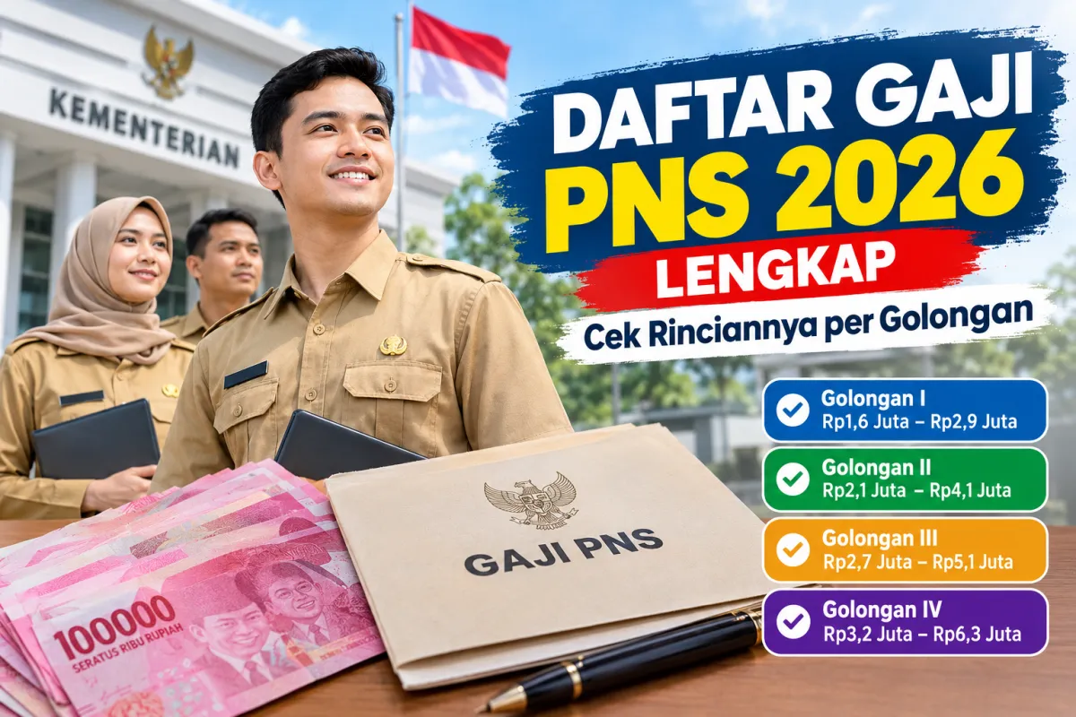 Segini Gaji PNS 2026, Golongan Ia sampai IVe Lengkap dengan Rinciannya
