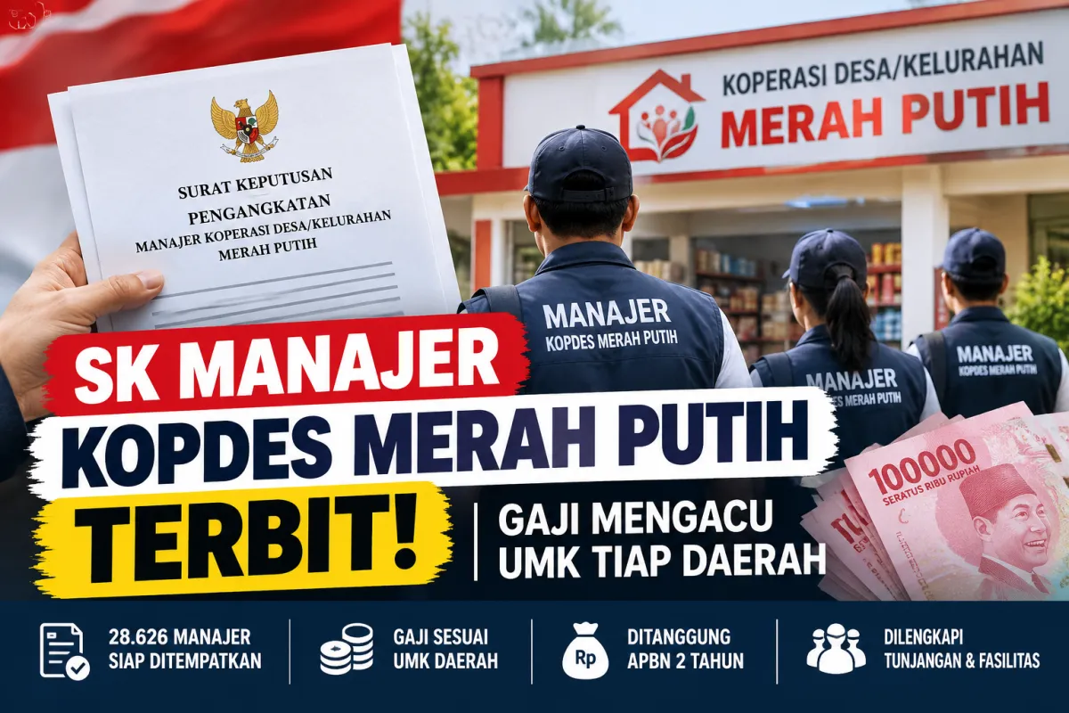 Resmi! SK Manajer Kopdes Merah Putih Terbit, Segini Skema Gajinya
