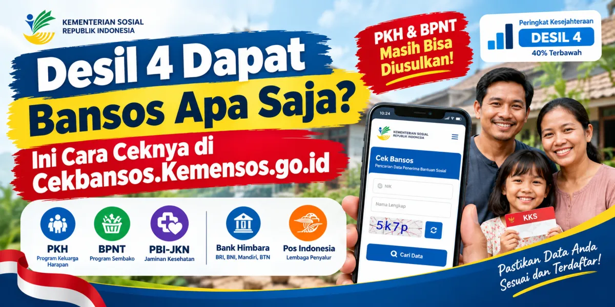 Masuk Desil 4? Ini Daftar Bansos yang Bisa Didapat, Cek Sekarang