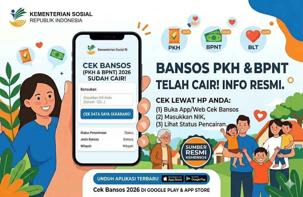 Gak Perlu ke Kantor Desa! Cara Cek Bansos PKH dan BPNT yang Sudah Cair Lewat HP, Cuma 2 Menit