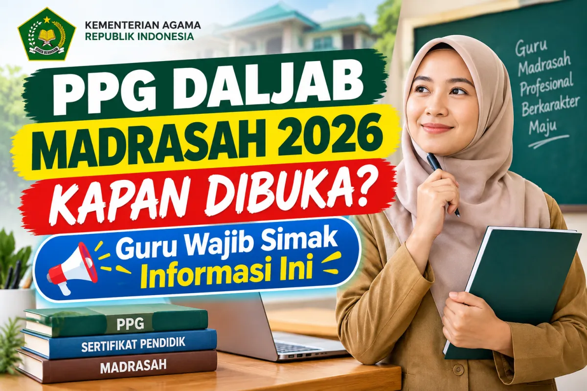 PPG Daljab Madrasah 2026 Kapan Dibuka? Guru Wajib Simak Informasi Ini