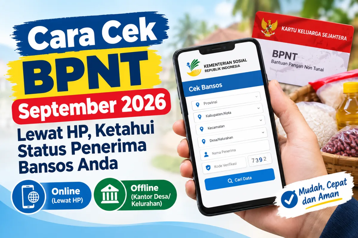 Cara Cek BPNT September 2026 Lewat HP, Ketahui Status Penerima Bansos Anda