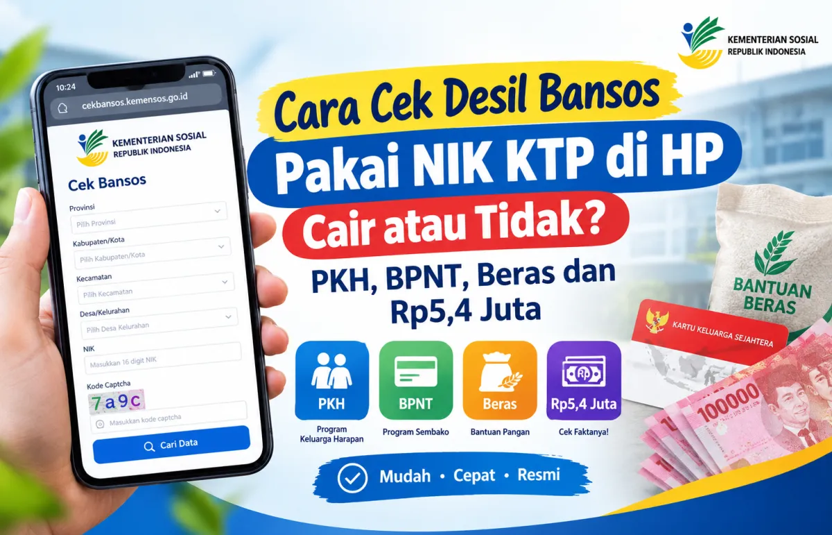 Cek Desil Bansos Terbaru Pakai NIK KTP di HP: Apakah Anda Masuk Penerima PKH dan BPNT?