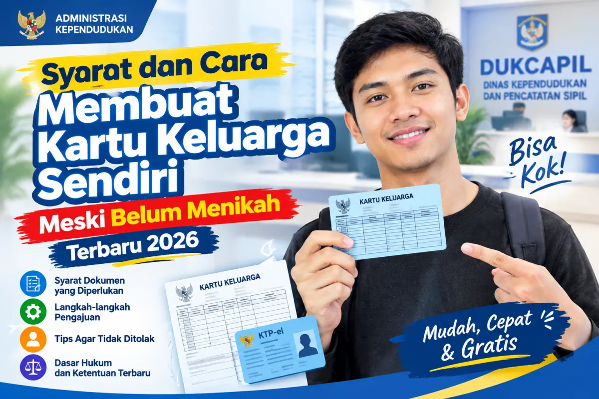 Syarat dan Cara Membuat Kartu Keluarga Sendiri Meskipun Belum Menikah Terbaru