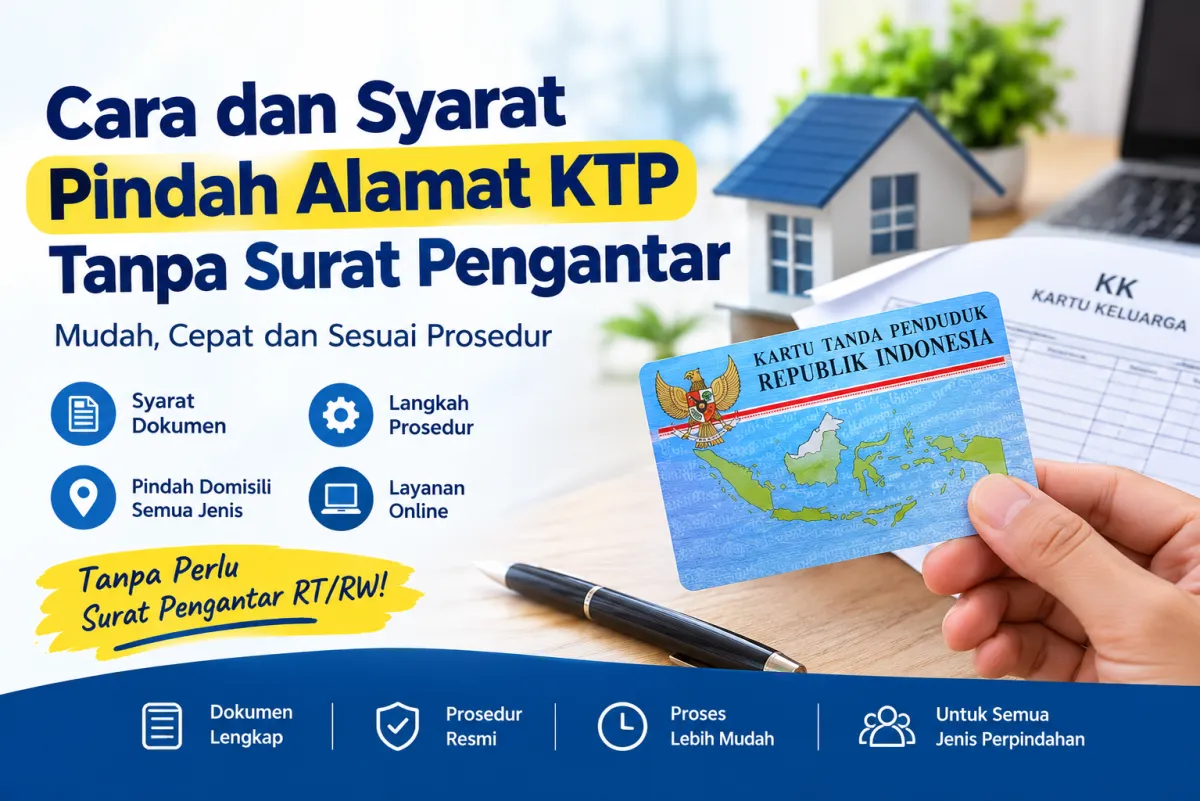 Cara dan Syarat Pindah Alamat KTP Tanpa Surat Pengantar RT/RW, Begini Prosedurnya
