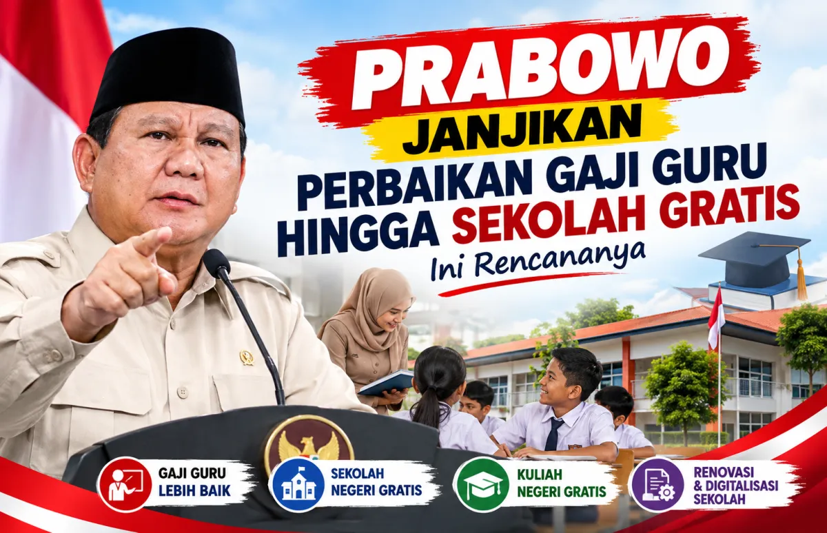 Kabar Baik untuk Guru! Prabowo Janjikan Perbaikan Gaji dan Pendidikan Gratis
