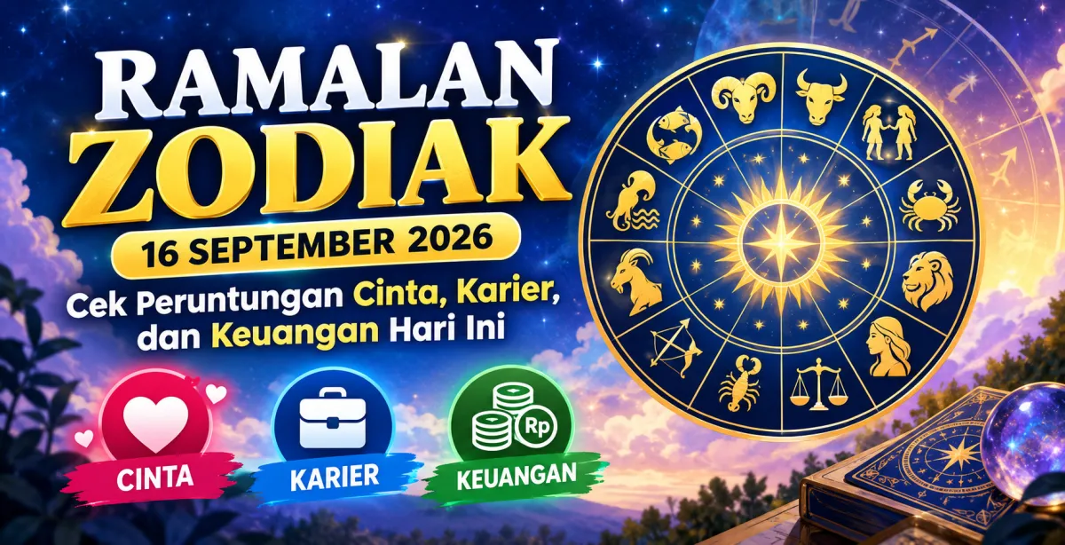 Ramalan Zodiak 16 September 2026: Cek Peruntungan Cinta, Karier, dan Keuangan Hari Ini