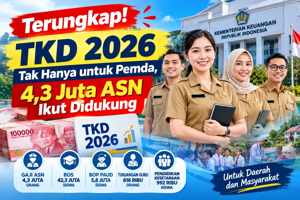 Terungkap! TKD 2026 Tak Hanya untuk Pemda, 4,3 Juta ASN Ikut Didukung
