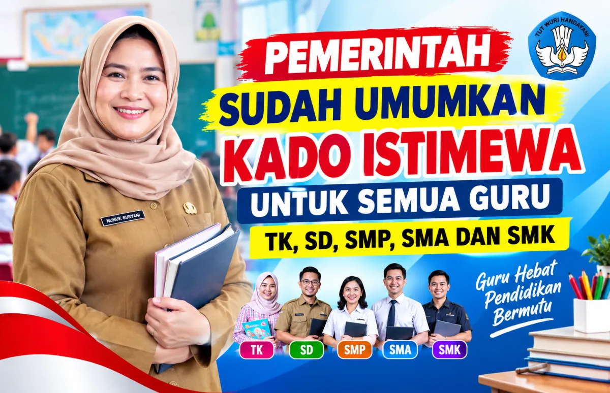Kado Istimewa Pemerintah untuk Guru TK, SD, SMP, SMA dan SMK: Cek Syarat dan Informasi Terbarunya