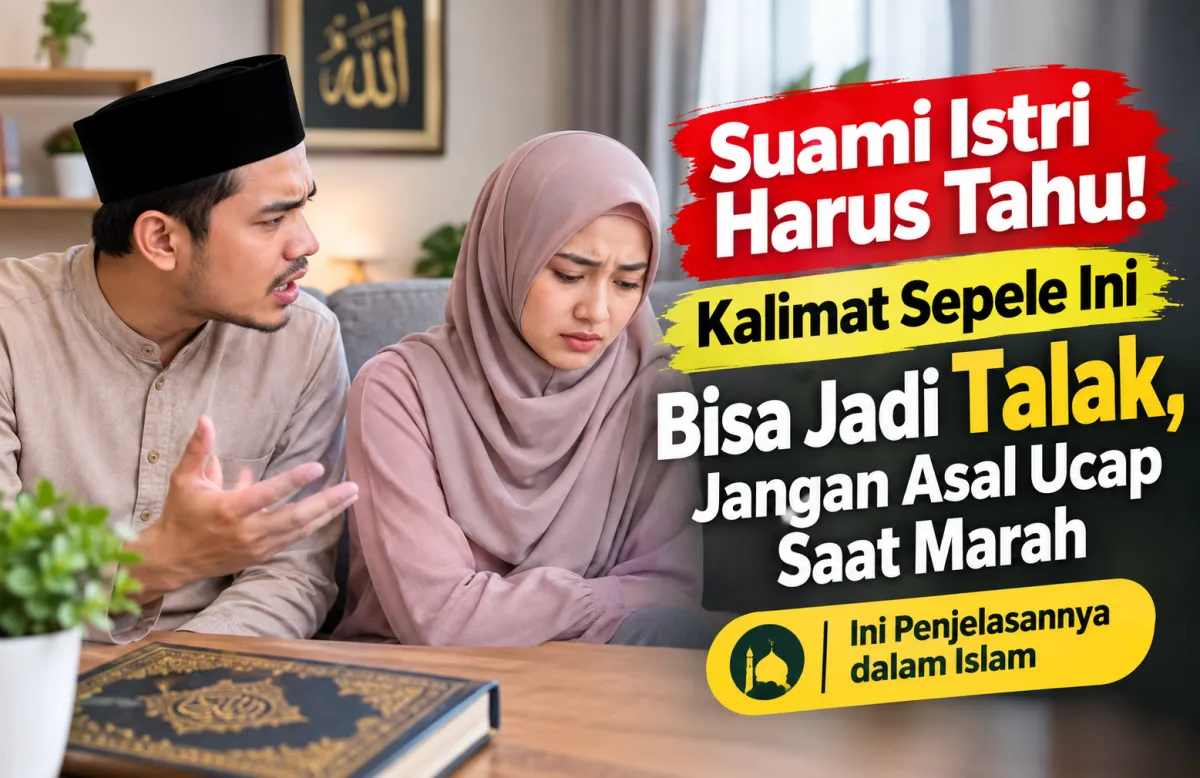 Suami Istri Wajib Tahu! Kalimat Sepele Ini Bisa Jadi Talak, Jangan Asal Ucap Saat Marah