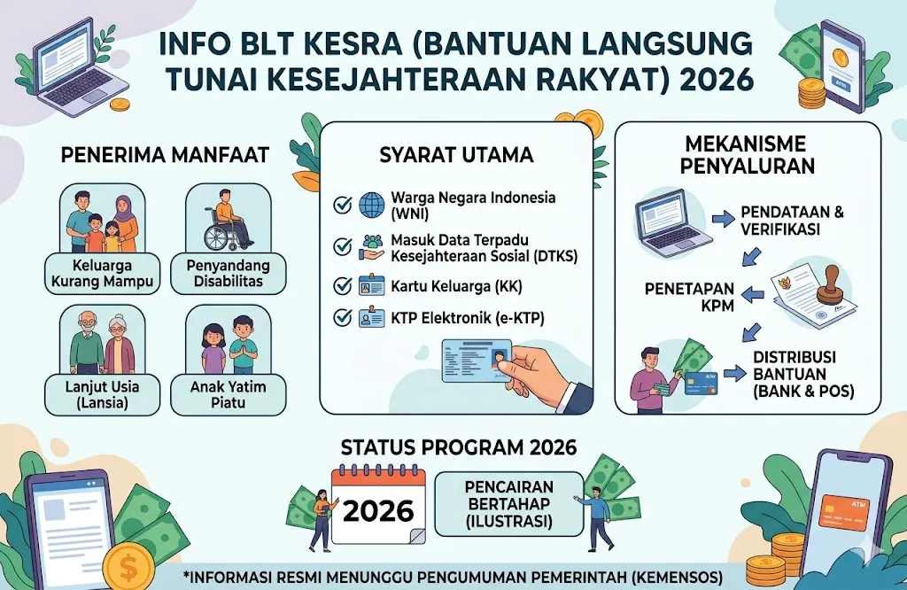 BLT Kesra Juni 2026 Cair? Ini Cara Cek Status Penerima PKH & BPNT yang Praktis