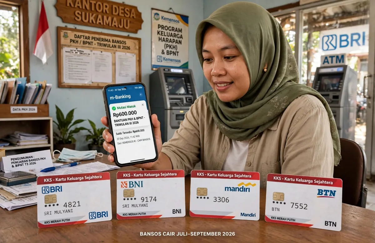 CEK REKENING! Bansos PKH dan BPNT Triwulan III 2026 Mulai Disalurkan 20 Juli, Ini Tanda Sudah Cair