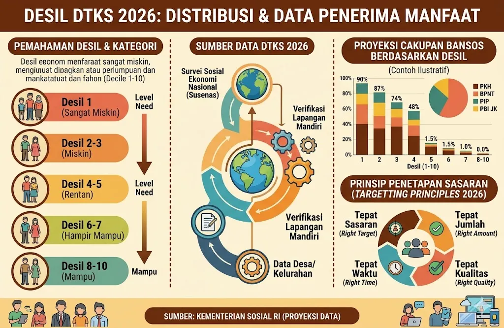 Cara Mudah Menurunkan Desil DTSEN 2026 agar Masuk Prioritas PKH dan BPNT (Online + Offline)