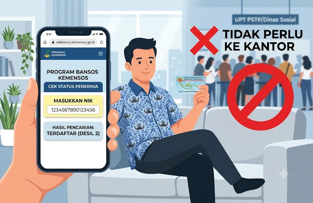 Tidak Perlu ke Kantor! Simak Cara Cek Desil Bansos via Situs Resmi cekbansos.kemensos.go.id
