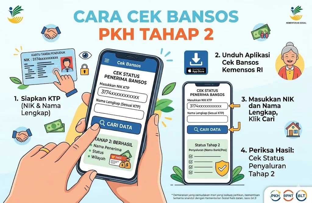 Cara Cek Bansos PKH Tahap 2 2026 dengan NIK KTP, Cukup 2 Menit!