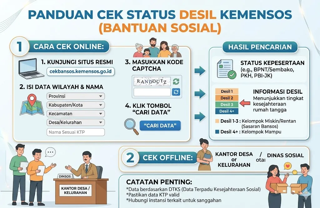 Cek Desil Kemensos 2026 Online: Panduan Langkah demi Langkah & Trik Ajukan Usul Sanggah Agar Bansos Cair