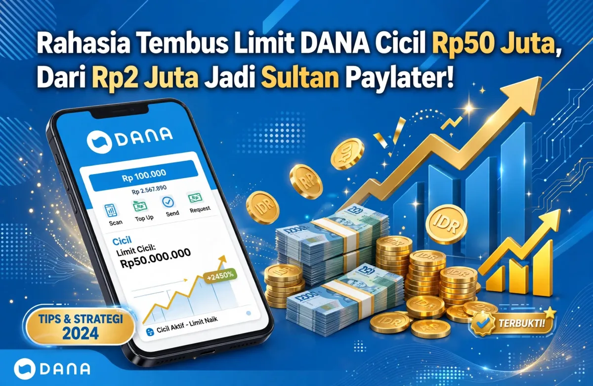 Rahasia Tembus Limit DANA Cicil Rp50 Juta, Dari Rp2 Juta Jadi Sultan Paylater!