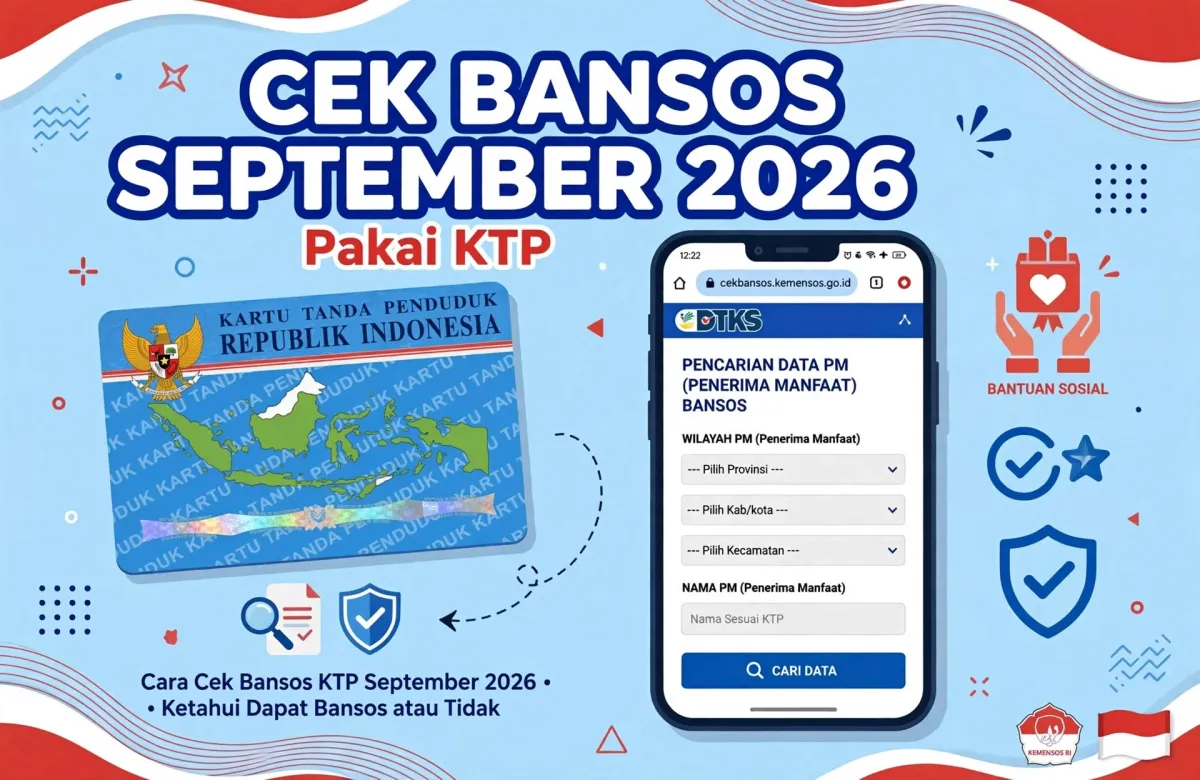 Cek NIK KTP Penerima Bansos PKH & BPNT September 2026 di cekbansos.kemensos.go.id