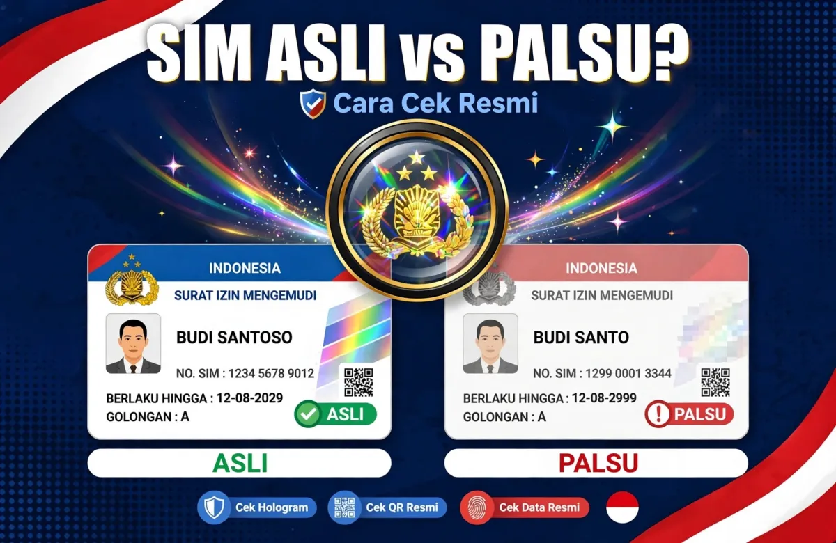 SIM Asli vs Palsu: 7 Ciri Fisik dan Cara Cek Online via Aplikasi Digital Korlantas