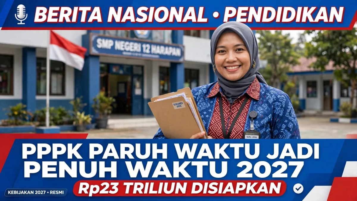 KABAR GEMBIRA GURU! PPPK Paruh Waktu Otomatis Jadi Penuh Waktu 2027 Tanpa Tes