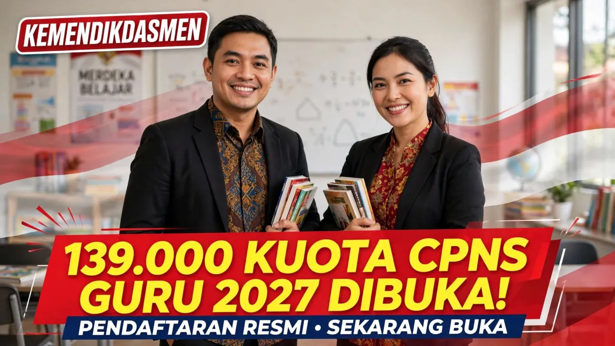 Tak Hanya Honorer, Lulusan S1 Baru Bisa Daftar! Kemendikdasmen Buka 139 Ribu Lowongan CPNS Guru Tahun Depan