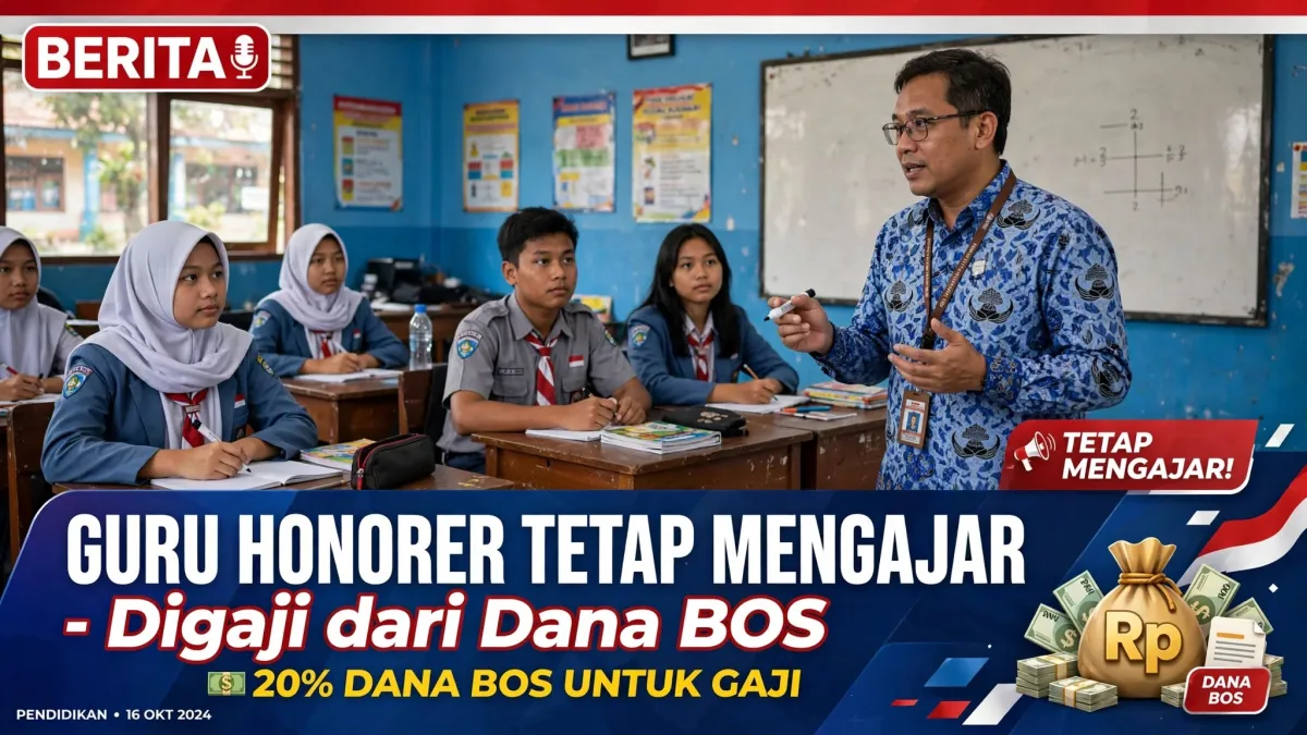 TIDAK DIPECAT! Guru Honorer Tak Lulus PPPK Tetap Mengajar - Gaji Ditanggung Dana BOS