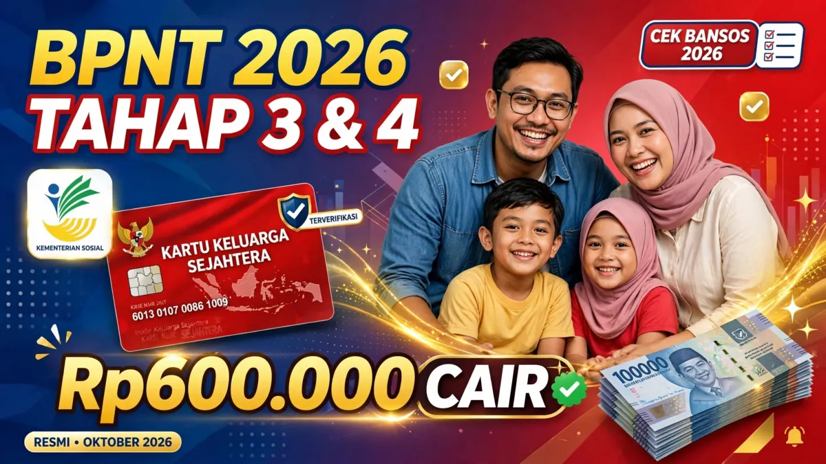RESMI! Jadwal Pencairan BPNT 2026 Tahap 3 dan Tahap 4 Lengkap, Cair Rp600.000