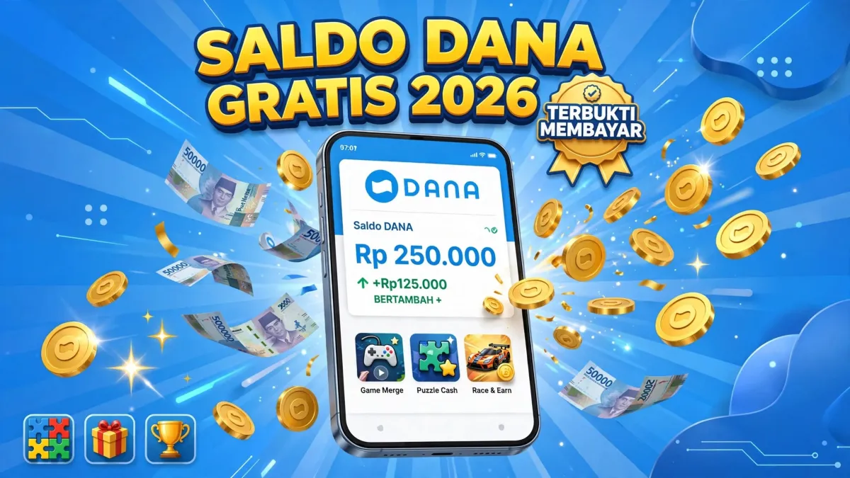 Aplikasi Game Penghasil Saldo DANA Gratis 2026, Terbukti Membayar & Cara Mendapatkan Reward Hingga Rp300 Ribu