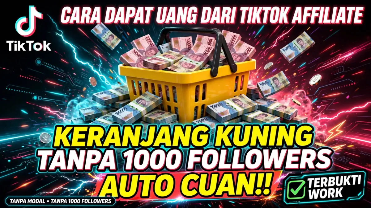 . Cara Dapat Uang dari TikTok Affiliate Keranjang Kuning Tanpa 1000 Followers - Terbukti Work