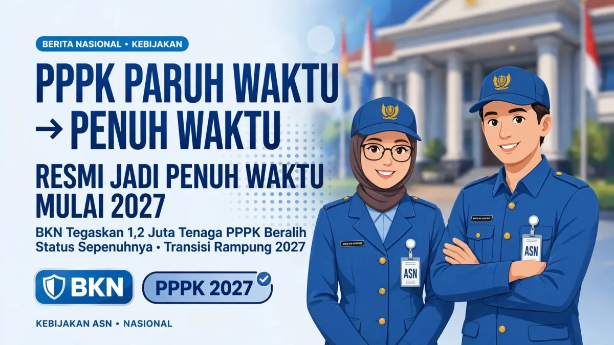 BKN Matangkan Skema PPPK Paruh Waktu Jadi Penuh Waktu di Awal 2027, Hitung Ulang Anggaran Nasional