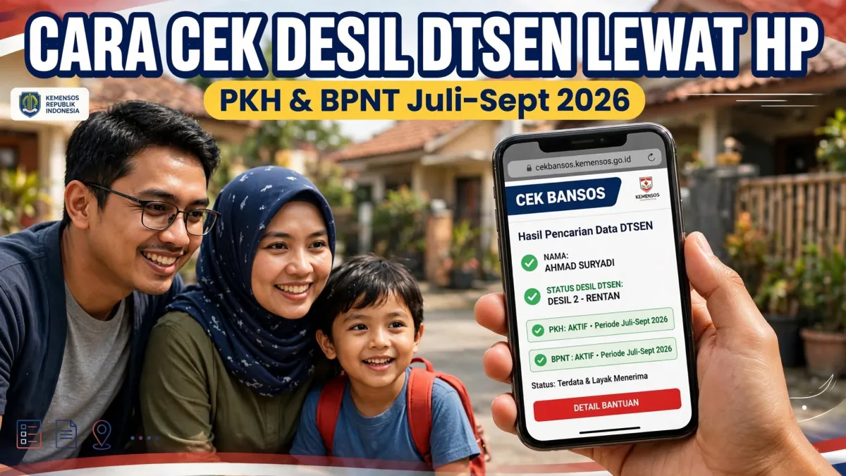 Cara Cek Desil DTSEN Lewat HP Mandiri untuk Bansos PKH dan BPNT Juli - September 2026
