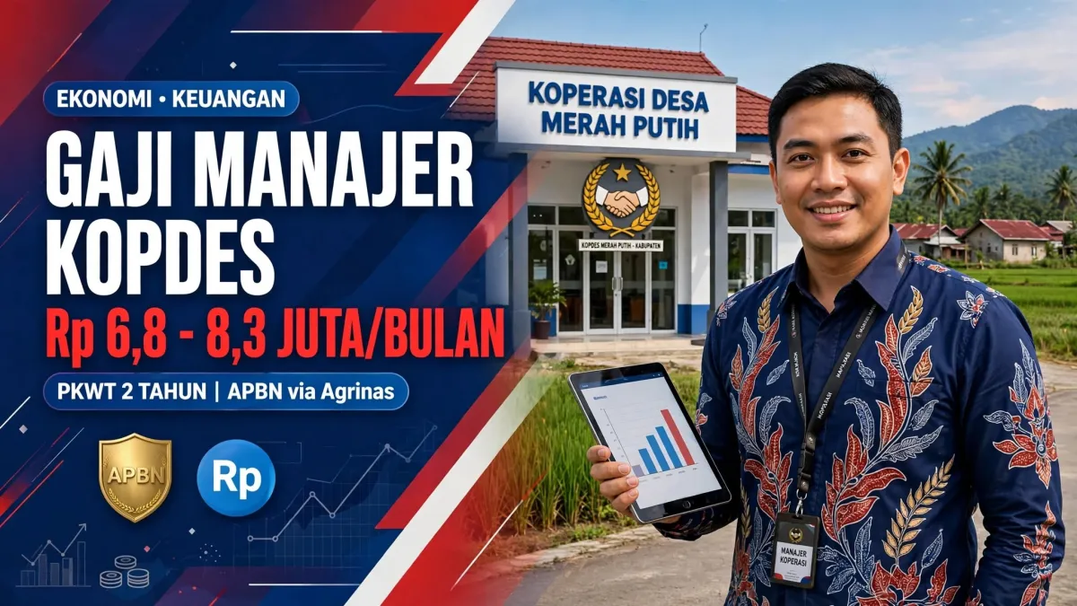 Gaji Manajer KDKMP Rp 6,8 - 8,3 Juta Sudah Termasuk Tunjangan, Ini Rinciannya