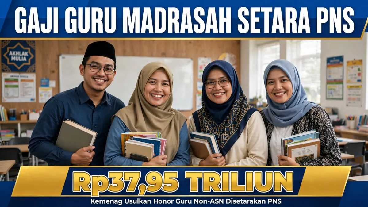 79,8% Guru Madrasah Masih Non-ASN, Kemenag Sodorkan 3 Skema Gaji Layak Hingga Rp37,95 T