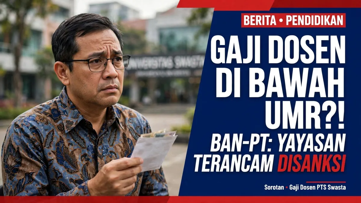 Geram! Banyak Dosen Swasta Digaji di Bawah UMR, BAN-PT Ancam Cabut Izin Operasional Yayasan