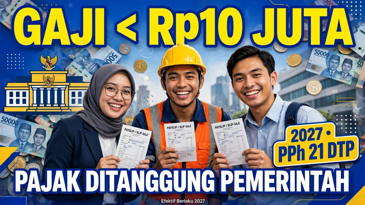 Gaji Rp10 Juta ke Bawah Tak Kena Potongan Pajak Tahun Depan, Cek Syaratnya