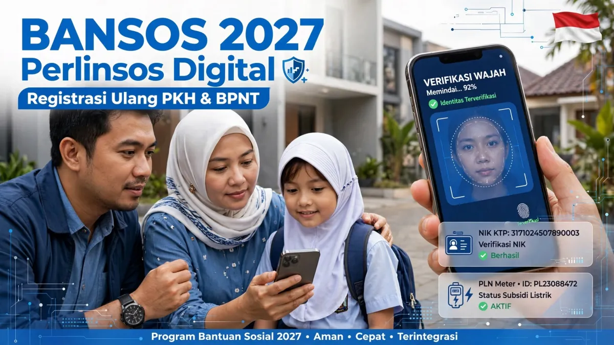 Skema Baru Bansos 2027 Berbasis Digital, Pemerintah Buka Registrasi Ulang Lewat Perlinsos Digital