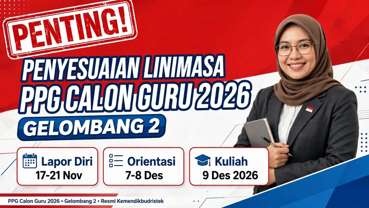 Resmi! Kemendikdasmen Umumkan Penyesuaian Linimasa PPG Calon Guru Gelombang 2 Tahun 2026/2027