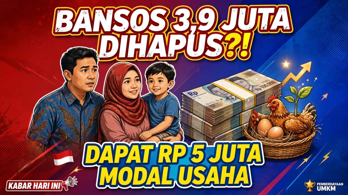 Kemensos Hapus 3,9 Juta Penerima Bansos, Alihkan ke Program Pemberdayaan Rp 5 Juta untuk Usaha Mandiri
