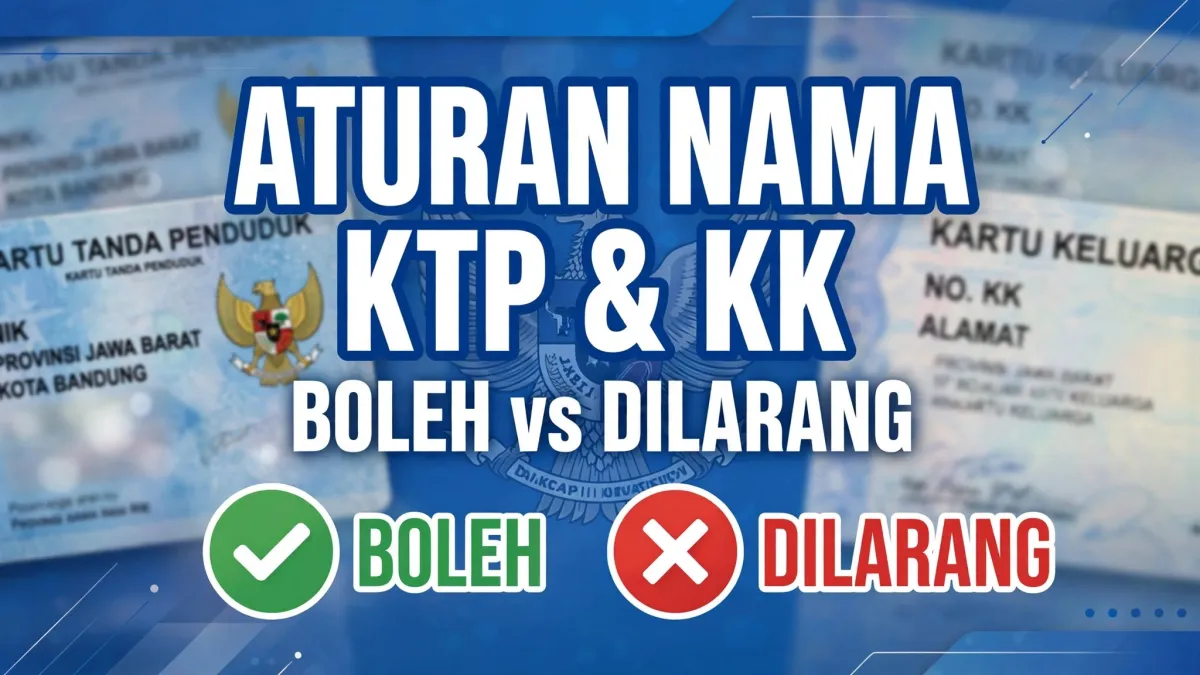 Auto Ditolak! Contoh Nama Seperti Ini Tidak Akan Diterima Dukcapil