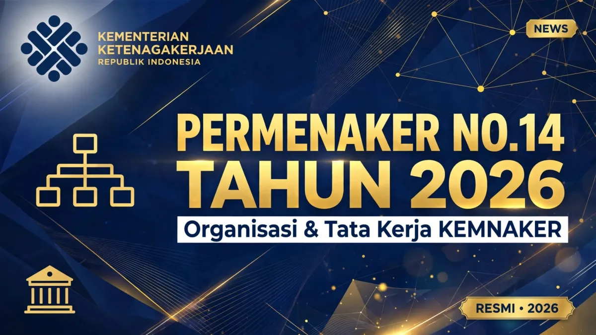 Permenaker Nomor 14 Tahun 2026 tentang Organisasi dan Tata Kerja Kementerian Ketenagakerjaan