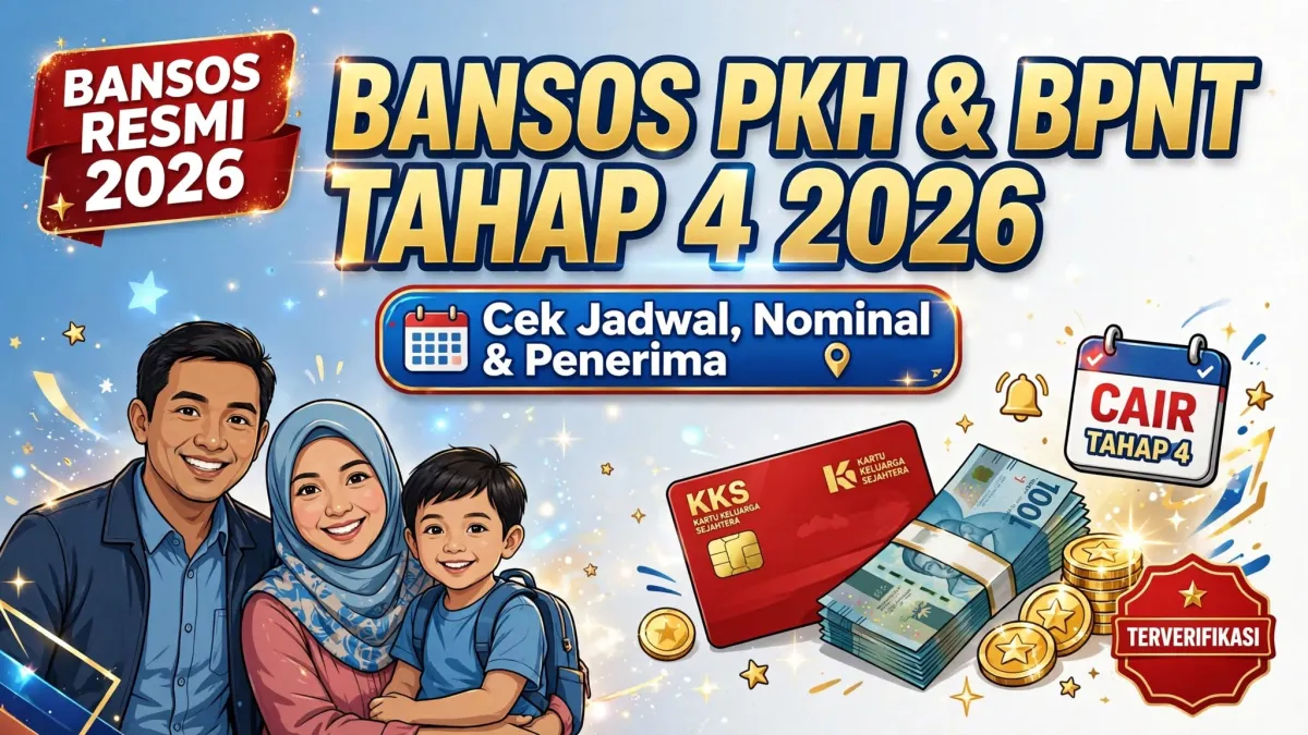 Bansos PKH dan BPNT Tahap 4 Tahun 2026: Cek Jadwal Pencairan, Nominal, dan Penerima
