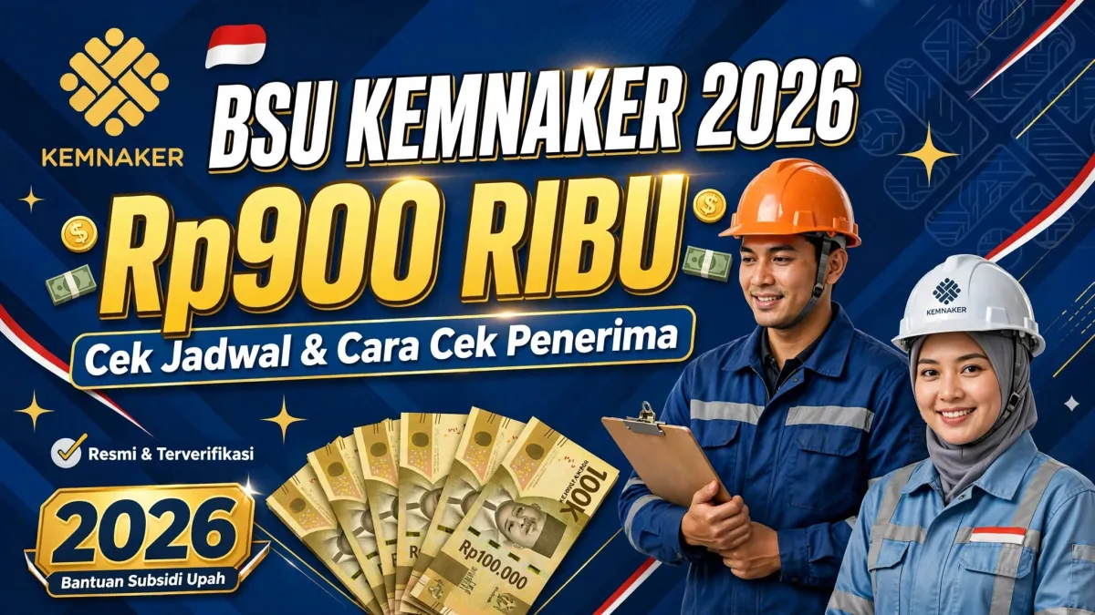 BSU Kemnaker Oktober–Desember 2026: Nominal Rp900 Ribu, Cek Jadwal dan Cara Mengetahui Penerima